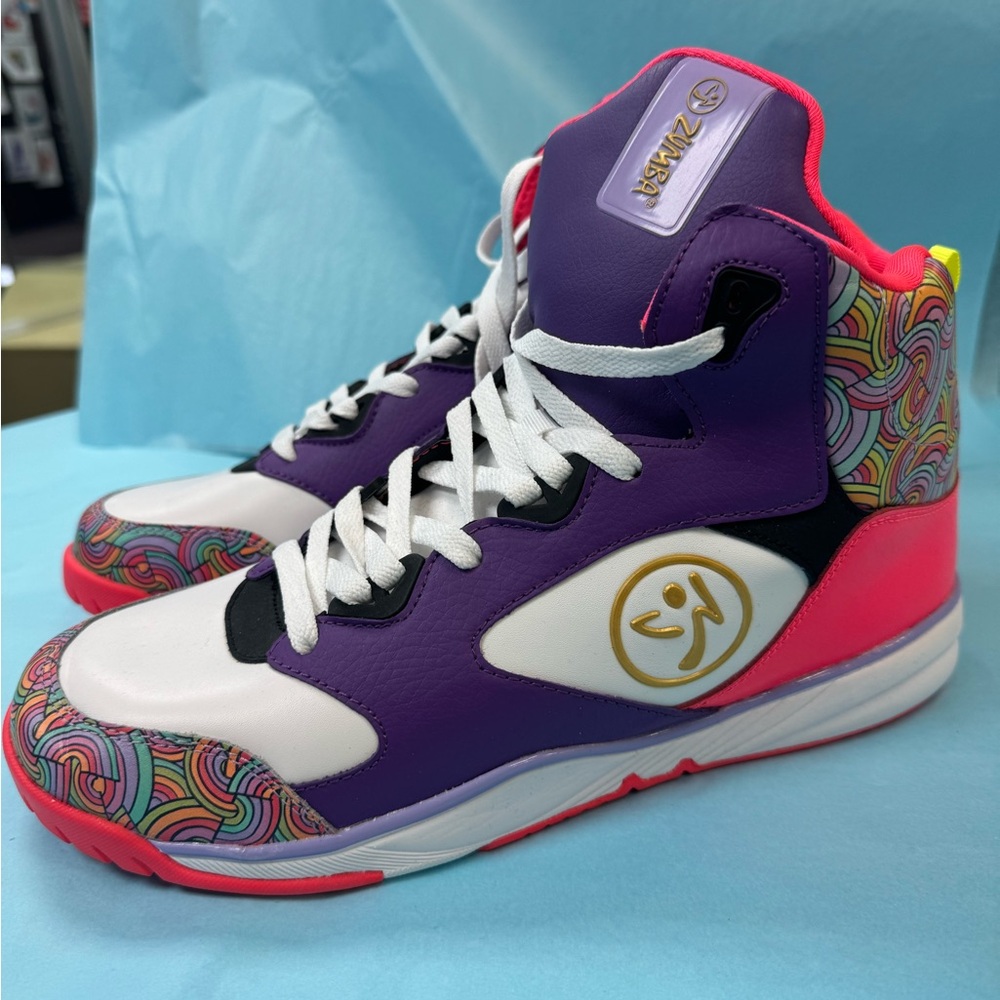 Zumba Fitness High-Top Sneakers - Purple and Pink
